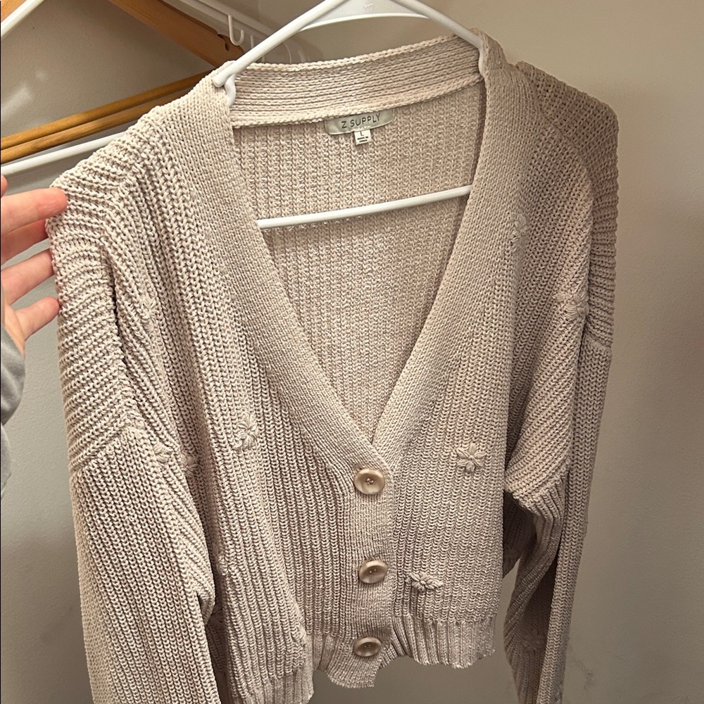 Z Supply Cropped Flower Cardigan